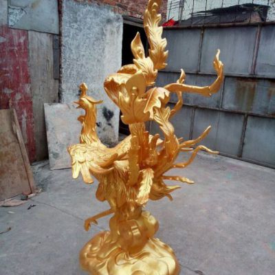 动物铜雕凤凰