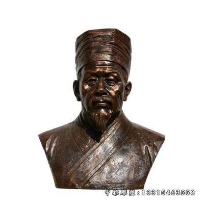 铜雕李时珍胸像
