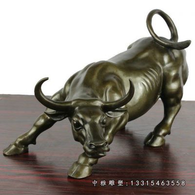 公园铜雕动物牛