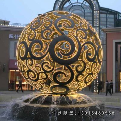 不锈钢喷泉景观雕塑