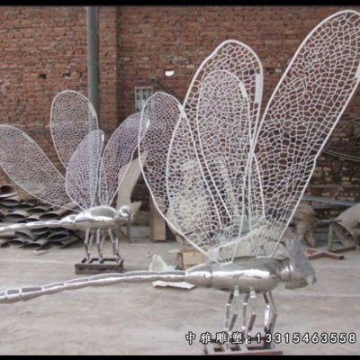 动物蜻蜓不锈钢雕塑