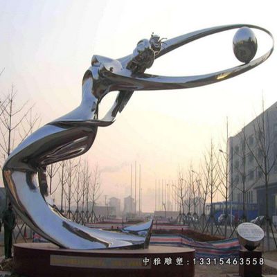 不锈钢广场人物雕塑