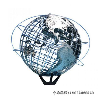 不锈钢广场地球仪雕塑