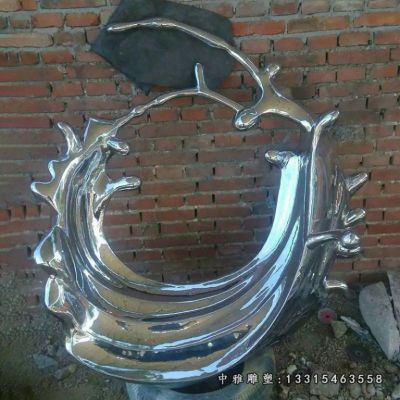 抽象海浪不锈钢雕塑