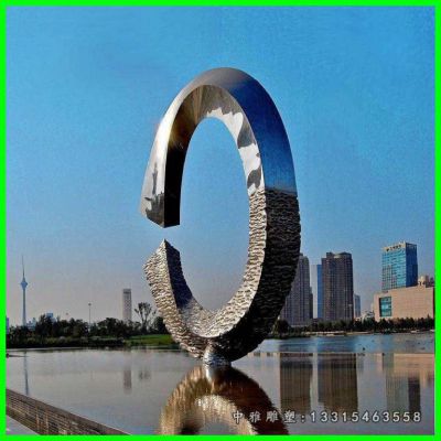 不锈钢广场圆环雕塑