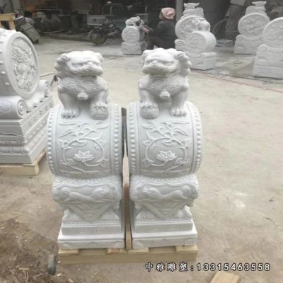石雕动物狮子抱鼓石