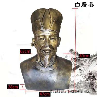 广场铜雕白居易