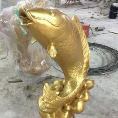 小型铜雕鱼雕塑