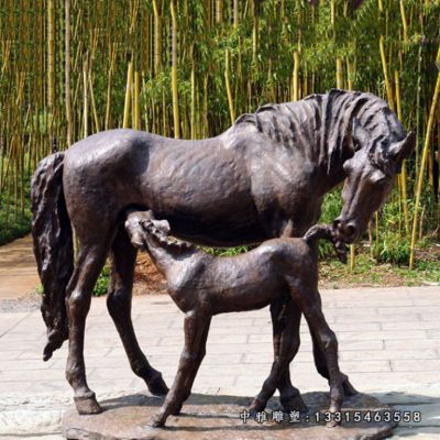 十二生肖铜雕马