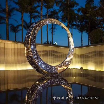 圆环景观不锈钢雕塑
