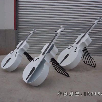 乐器提琴不锈钢雕塑