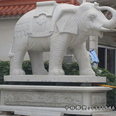石雕卷鼻大象