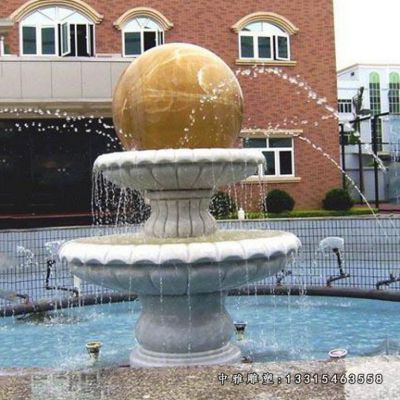 小区石雕风水球