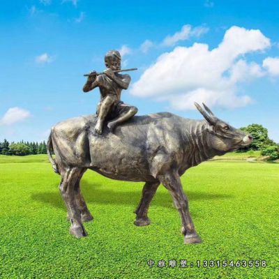 铜雕公园牧童