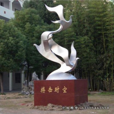 不锈钢动物鸽子雕塑