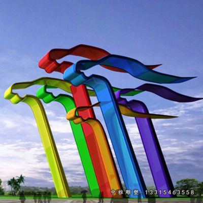 不锈钢飘带景观摆件