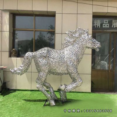 不锈钢十二生肖马雕塑