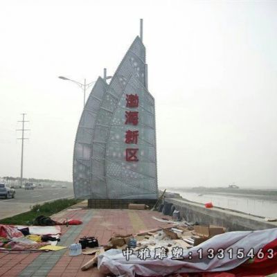 不锈钢大型标志雕塑