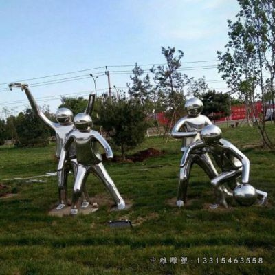 公园打篮球不锈钢人物雕塑