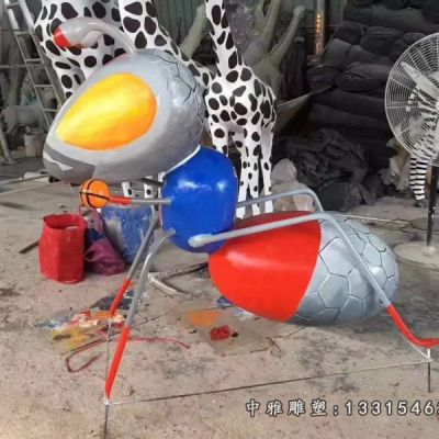 公园蚂蚁不锈钢雕塑