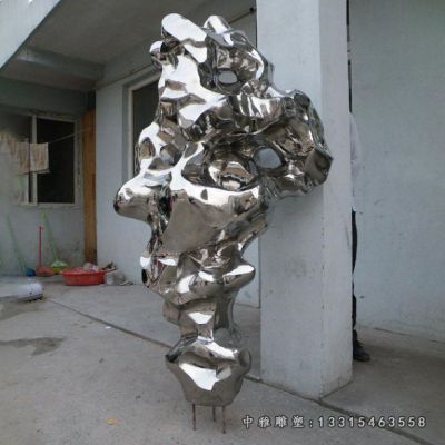 园林太湖石不锈钢雕塑