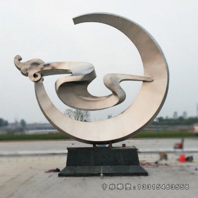 不锈钢景观祥云雕塑