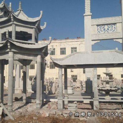 石雕园林凉亭景观