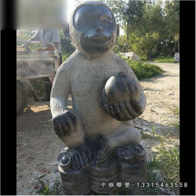 猴子石雕动物