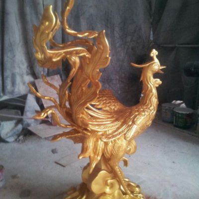 铜雕神兽凤凰
