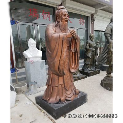 校园铜雕孔子