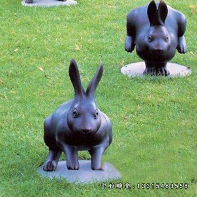 卡通兔子铜雕