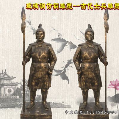 广场铜雕士兵