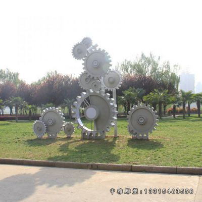 不锈钢齿轮景观雕塑