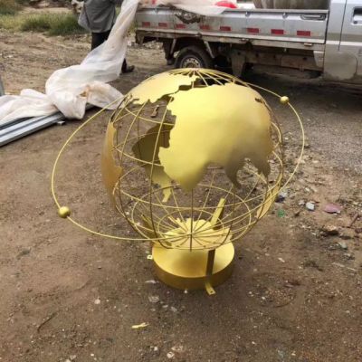 景观地球仪不锈钢雕塑