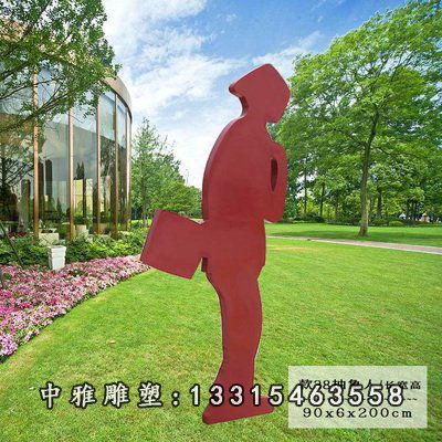 购物人物不锈钢雕塑