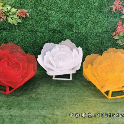 不锈钢仿真花朵雕塑