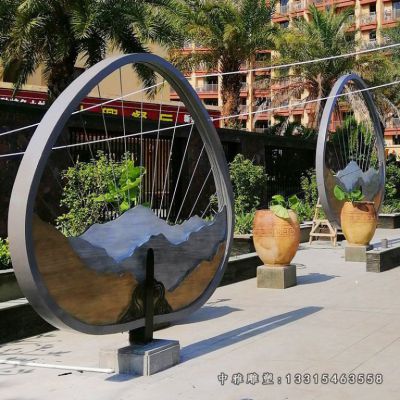 广场灯饰不锈钢雕塑