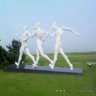 不锈钢广场竞走人物雕塑