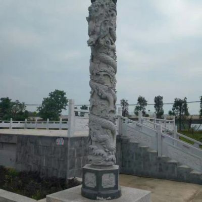 景观石雕龙柱