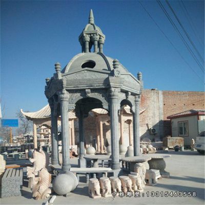 景观石雕凉亭雕塑