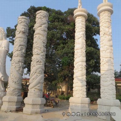 石雕大型龙柱