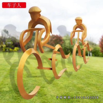 铜雕抽象运动人物