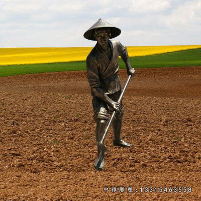 田园铜雕农耕人物雕塑