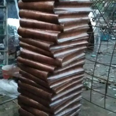 校园铜雕书籍景观