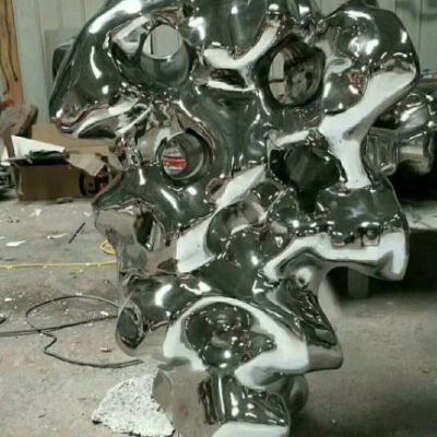 不锈钢园林太湖石雕塑