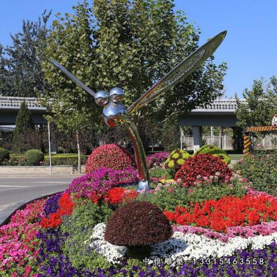 小区不锈钢蜻蜓雕塑