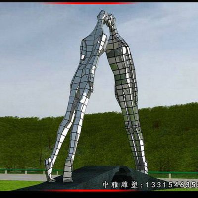 不锈钢情侣广场雕塑