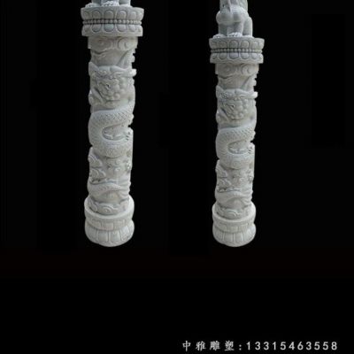 石雕大型龙柱