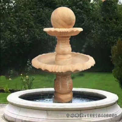 招财石雕风水球