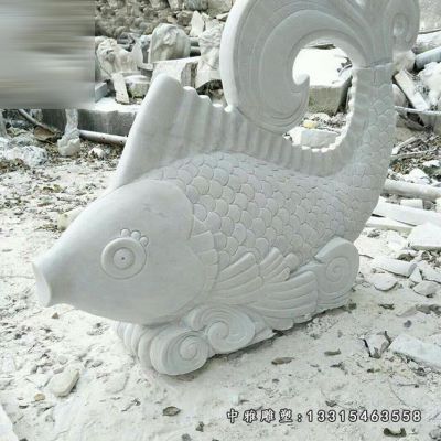 石雕动物鱼摆件